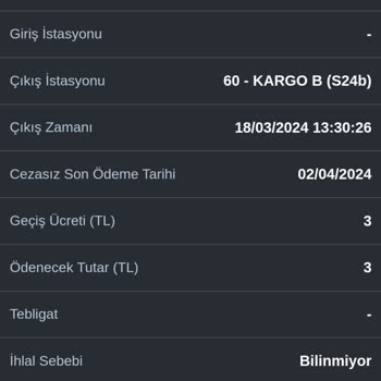 Kuzey Marmara Otoyolu Hatalı Geçiş İhlali