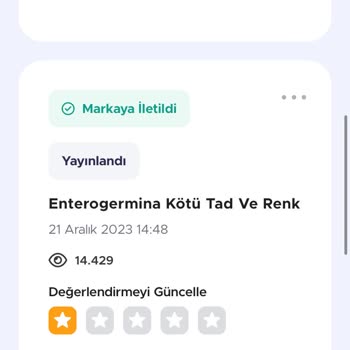 Enterogermina Kötü Tat Ve Kötü Renk