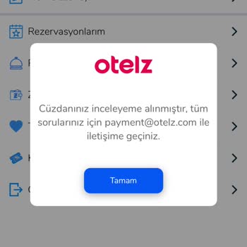 Otelz.com Cüzdanıma İçindeki Paramla Birlikte Bloke Koydu.