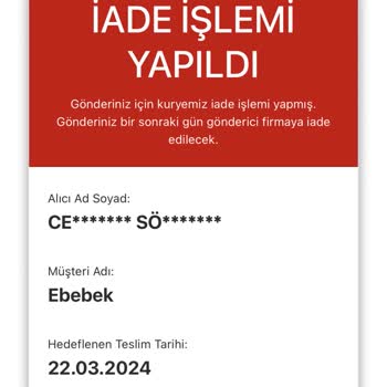 Vodafone Her Şey Yanımda Vodafone Uygulaması Üzerinden Yaşanan Kargo Sorunu