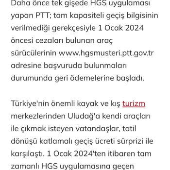 Uludağ Milli Parklar Bildirimsiz 10 Katı Alınan HGS İhlali Geçiş Ceza