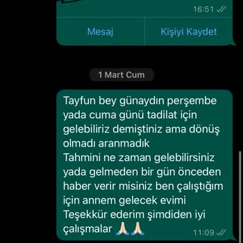 Vettore Mobilya Tadilat Takip Yapmaması