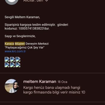 Karaca Züccaciye Karaca Kargo Sorunu