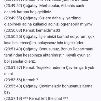 Alibahis Müşteri Temsilcisi Yanıltması Ve Çekim Problemi