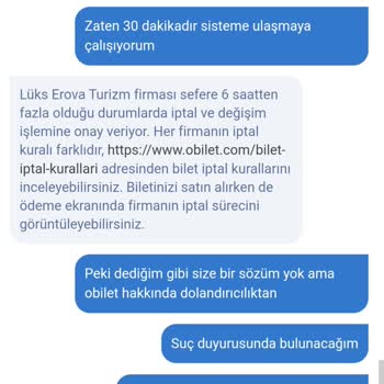 Obilet İle Yaşanan İletişim Ve İşlem Zorluğu
