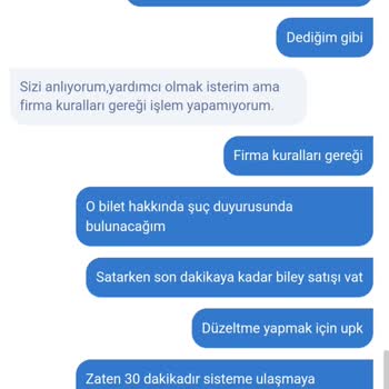 Obilet İle Yaşanan İletişim Ve İşlem Zorluğu