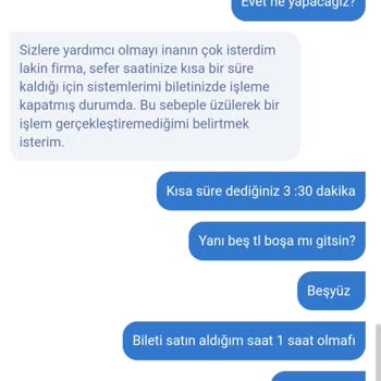 Obilet İle Yaşanan İletişim Ve İşlem Zorluğu