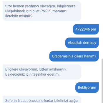 Obilet İle Yaşanan İletişim Ve İşlem Zorluğu