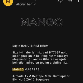 Mango Müşteri Hizmetleri Hiçbir Çözüm Üretmiyor!