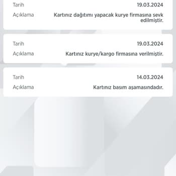 Ziraat Bankası Kredi Kartı Elime Ulaşmadı