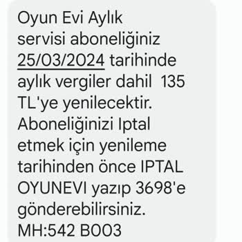 Vodafone 3698 Oyun Evi