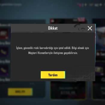 PUBG (Pubgmobile.com) Basarız Satın Alma İşlemi