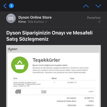 Dyson İnternet Sitesinde Teslimat Sorunu