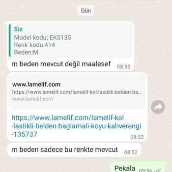 Lamelif Giyim Müşteri Hizmetleri Geri Dönüş Vermiyor