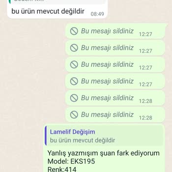 Lamelif Giyim Müşteri Hizmetleri Geri Dönüş Vermiyor