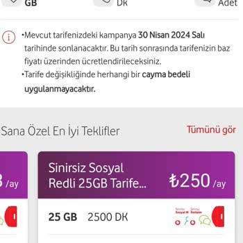 Vodafone Fahiş Fiyat Artışı