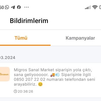Sürekli Sipariş Verdiğim Migros Sanal Market Tarafından Mağdur Edildim