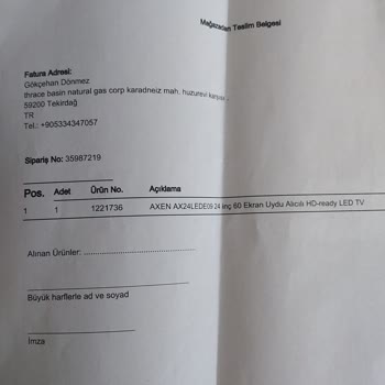 Axen 24/61 Ekran TV Kurulum Ücreti.