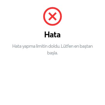 Papara Hata Yapma Limitiniz Doldu