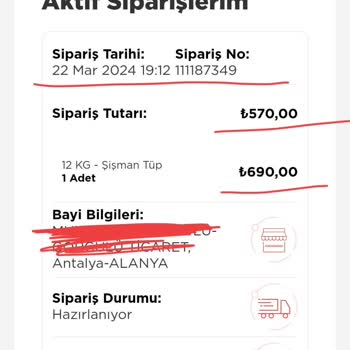 İpragaz Teslim Edilmeyen Sipariş/Gelmek Bilmeyen Sistem