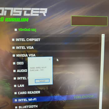 Monster Notebook Tuşlar T7 6.2 İnternet Wi-Fi Kurulum Sorunu