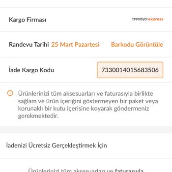 Trendyol 2. El Ürün Gönderiyor.