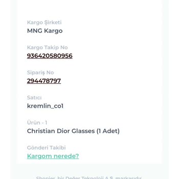 Shopier Satıcı Kremlin Den Şikayetçiyim