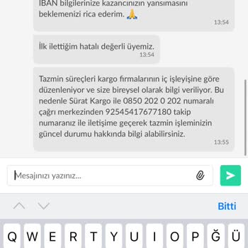 Sürat Kargo'da Kaybolan Paket