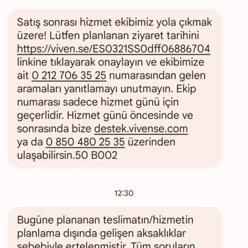Vivense Teslim Edilmeyen Sipariş