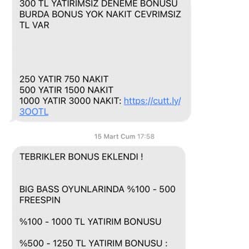 Onvin Mesaj Almak İstemiyorum.