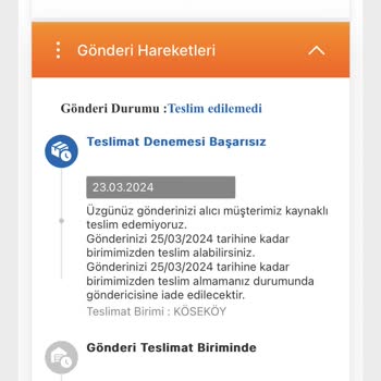 MNG Kargo Kargonun Teslim Edilmeden Müşteri Taraflı Sorun Denmesi