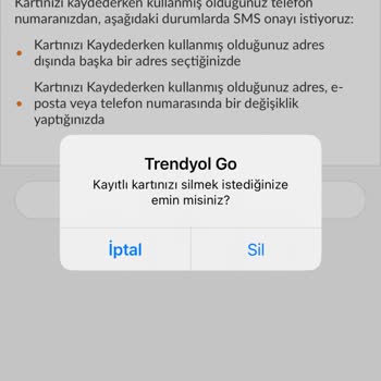Trendyol GO'dan Arkadaşımın Multinet Kartını Silemiyorum