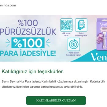 Kadınlar Bilir Para İademi Banka Hesabıma Gerçekleştirmedi