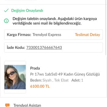 Trendyol Gönderilmeyen Prada Gözlük Mağduriyeti!