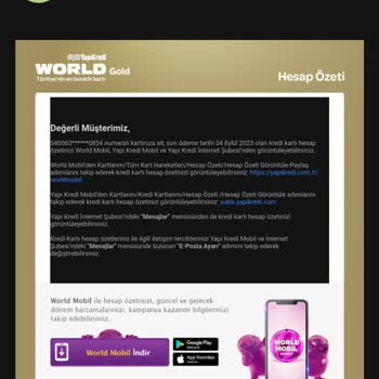 Yapı Kredi Bankası Başkasına Ait Hesap Özeti Geliyor