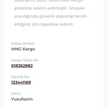 Shopier Den Ürün Aldım Kargo Numarası Var Ürün Yok