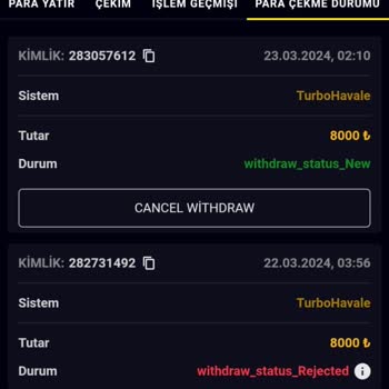 Asibet Güncelleme Var Diyerek Paramı Vermedi