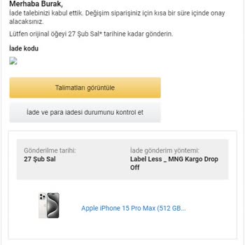 Amazon Ürün Değişiminde Yaşanan Mağduriyet