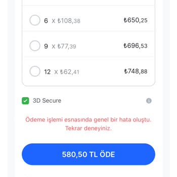 iyzico Alışveriş Sorunu