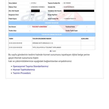 Aras Kargo Aydınlı Yalan Beyan