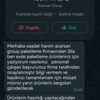 Evde Paketleme İşi Acarsan Group Şirketi