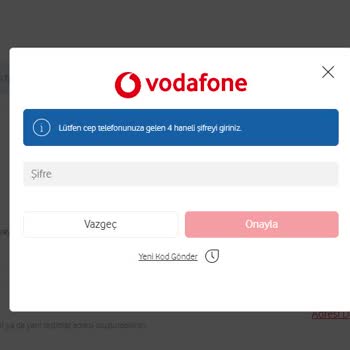 Vodafone Her Şey Yanımda Üzerinden Yapamadığım Alışveriş