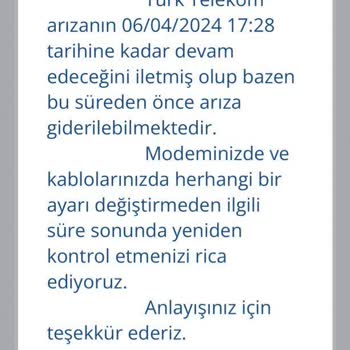 TurkNet 1 Ay Süren Arıza Sorunu