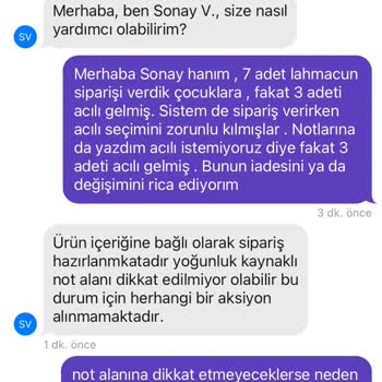 Getir Firmasının Yanlış Yemek Siparişine Çözüm Bulmaması!