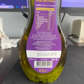 Carrefour SA Komili Zeytinyağı İçerisindeki Baloncuk Şeklinde Yabancı Cisimler