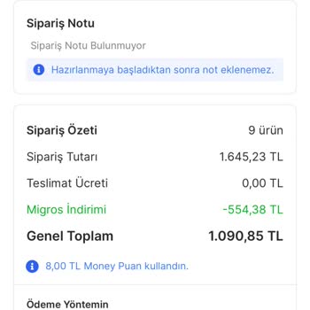 Migros Online Alışverişte Beklenen Hizmet Kalitesi Düşük