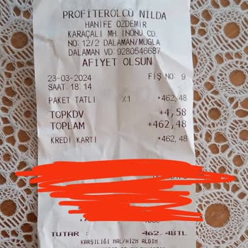 Profiterolcü Nilda 10 Profiterol 460 TL
