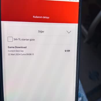 Vodafone Content Dest Grp İle Faturama İznim Olmadan Ücret Yansıtılmış