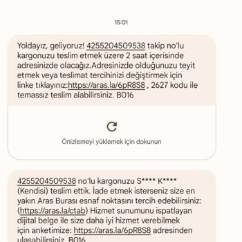 Aras Kargo Teslim Edilmeyen Kargoyu Teslim Ettik Diyor