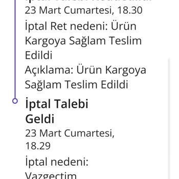 Ebebek Siparişi İptal Etmedi...